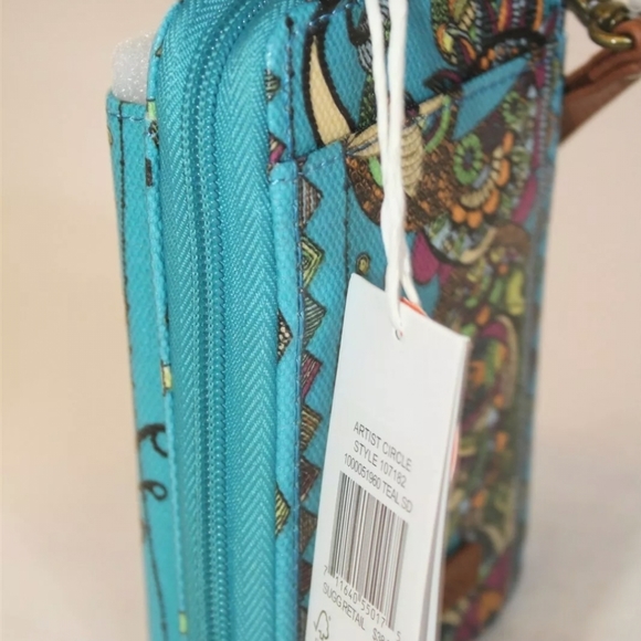 ⭐Sakroots NEW Teal Spirit Desert Smartphone Wristlet Crossbody msrp $38⭐️ - Picture 3 of 10